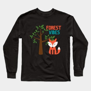 Forest Vibes Fox Design! Long Sleeve T-Shirt